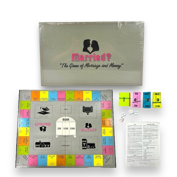 VERY RARE 1980s-90s: Married? "The Game Of Marriage and Money" Board Game NOS - Picture 15 of 16